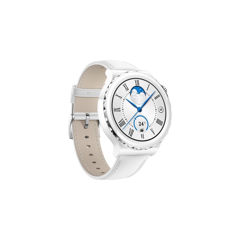 Huawei Watch GT 3 42 mm Elegant Light Gold/White Leather Strap